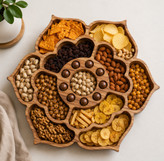 میزِ مزه ، فینگر فود و اردور خوری چوب گردو طرح گلبرگ